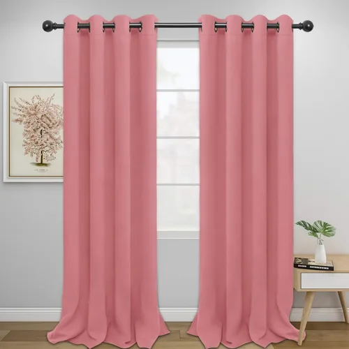 Miniatura 261 de Easy-Going - Cortinas opacas para dormitorio, aislamiento térmico sólido con ojales, cortinas de ventana para reducción de ruido, cortinas