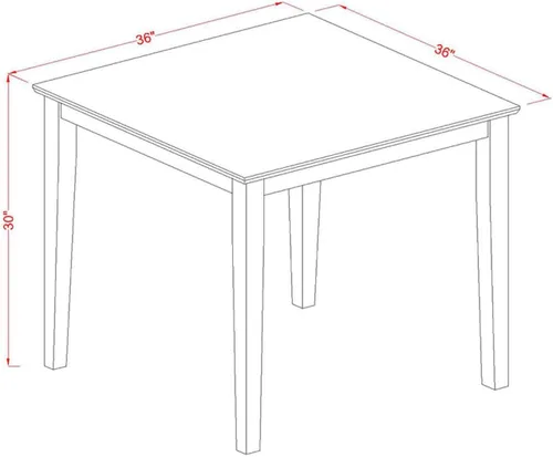 Miniatura 4 de East West Furniture OXAN5-OAK-C set de 5 mesas y 4 sillas para antecomedor, Madera, Oak Finish Oxan5-roble-w