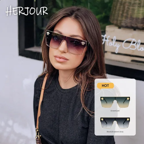 Miniatura 22 de Allarallvr Gafas de sol cuadradas de gran tamaño para mujeres hombres vintage de moda clásica gafas de sol de sol para mujer AR82087