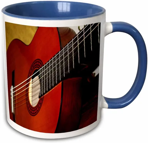 Miniatura 8 de 3dRose mug_112274_4 "Closeup Of A Classical Guitar" Taza de dos tonos, 11 onzas, negro/blanco