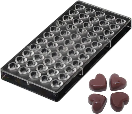 Miniatura 12 de Grainrain - Molde de policarbonato para chocolate, molde de barra de chocolate, 4 cavidades (19394)
