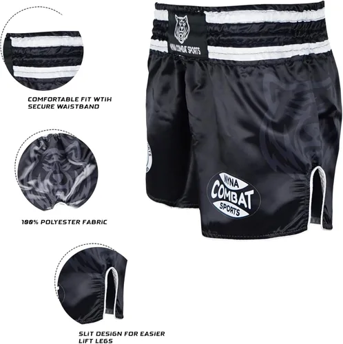 Miniatura 4 de Nyna Combat Muay Thai Shorts MMA Pantalones cortos para entrenamiento de lucha para artes marciales para hombres y mujeres