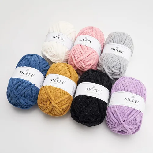 Miniatura 7 de NICEEC 3 Skeins - Hilo de felpilla suave para ganchillo y tejido, total de 10.6 onzas, color verde primavera