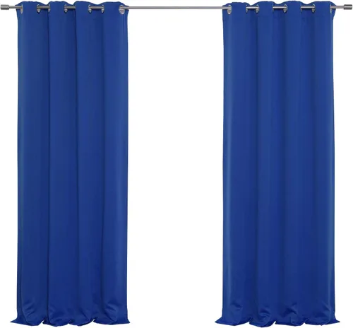 Miniatura 34 de Best Home Fashion Cortinas opacas con aislamiento térmico, ojales de acero inoxidable y níquel, color rosa bebé, 52 pulgadas de ancho x 63 pulgadas