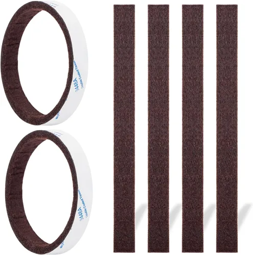 Miniatura 18 de Almohadillas de fieltro para muebles, 1 rollo de fieltro de 5 x 40 pulgadas, color beige