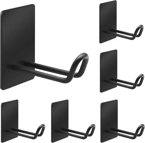 Miniatura 9 de Ganchos adhesivos, gancho de toalla de acero inoxidable, colgador adhesivo para cocina y puerta, ganchos de pared de baño para colgar toallas