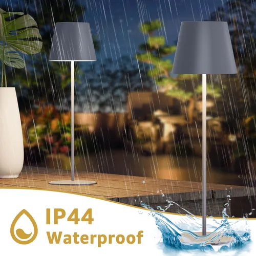 Miniatura 4 de uuffoo Paquete de 2 lámparas de mesa inalámbricas recargables de 5000 mAh, luces a pilas, control táctil, lámparas de escritorio portátiles LED de 3