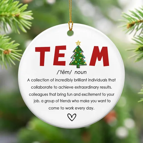 Miniatura 16 de TEEZWONDER Regalos para compañeras de trabajo y amigas - Adornos navideños de cerámica 2025 para decorar el árbol - Regalo de Navidad y cumpleaños