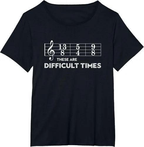 Miniatura 72 de Musician - Camiseta con texto en inglés "These are Difficult Times", talla S