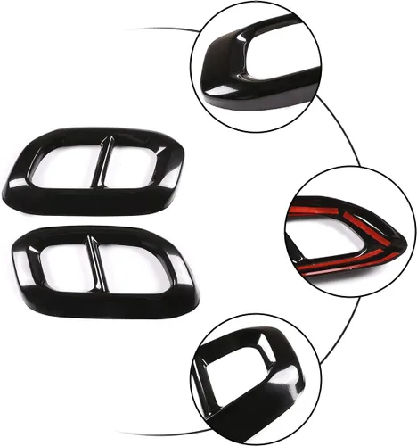 Miniatura 7 de Acero inoxidable para Mercedes Benz GLE 350 GLE 450 GLC GLS W167 X253 X167 2020 Accesorios de tapa de cola de tubo de escape de silenciador exterior