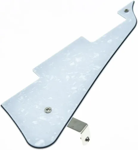 Miniatura 64 de KAISH Golpeador de guitarra Abalone Pearl LP con soporte de acero inoxidable negro y tornillos de montaje de acero para USA Les Paul