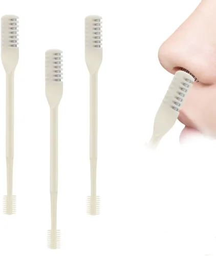 Cortador de pelo nasal, 2026, nuevo recortador de vello de nariz para hombres y mujeres, herramienta de eliminación de vello manual portátil Beige