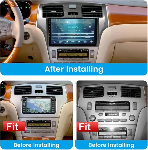 Miniatura 2 de Radio estéreo de coche para Lexus ES250 ES300 ES330 2001-2006 con Carplay inalámbrico Android Auto, pantalla táctil de 9 pulgadas para ES250