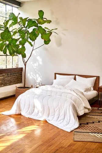 Miniatura 2 de Buffy Breeze Comforter - Edredón suave 100% lyocell de eucalipto, refrescante, blanco, relleno de edredón de verano ligero con pestañas