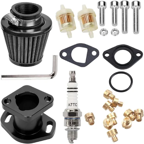 Miniatura 6 de Carburador VM22 Predator 212CC 196cc CT200U KT196 Moto Mini Bike Race Go Kart 6.5HP Baja Warrior Heat MB165 MB200 Mini Bike Go Kart Kit de filtro