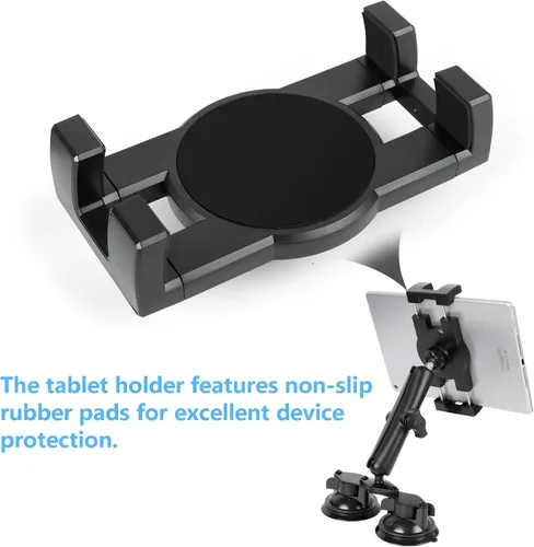 Miniatura 4 de Pilots - Soporte para tablet con ventosas dobles fuertes, soporte universal para iPad para aviones, coche, barco, camión, parabrisas, compatible