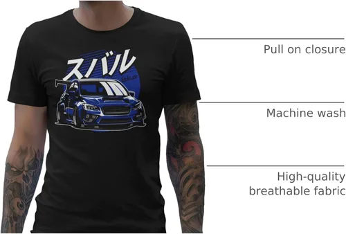 Miniatura 42 de Subie Generation Cars - Camiseta de manga corta para adultos, mecánico japonés de carreras, regalo para amantes de los automóviles, entusiastas