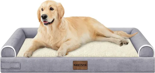 Miniatura 85 de Cama ortopédica lavable para perros medianos y grandes: cama con cojines de apoyo para perros medianos y grandes, cama impermeable de espuma tipo