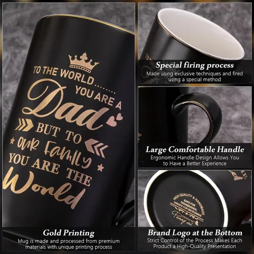 Miniatura 4 de Regalos para el día del padre de parte de hija, hijo, esposa, regalos de cumpleaños divertidos para marido, papá, nuevo papá, taza de café