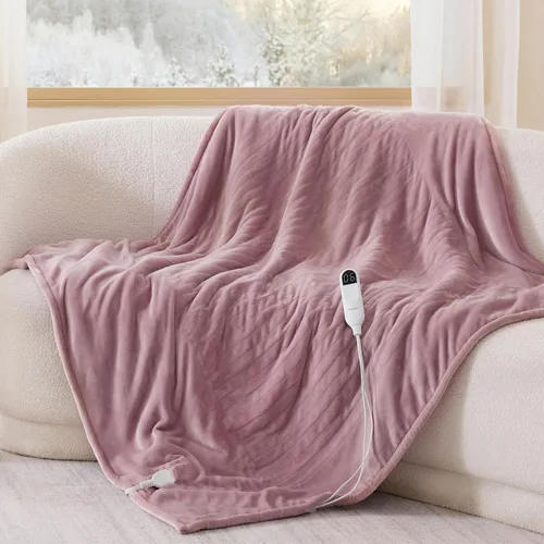 Miniatura 30 de Bedsure - Manta eléctrica de calentamiento rápido, manta de franela suave con 4 ajustes de tiempo, 6 ajustes de calefacción, regalos cálidos