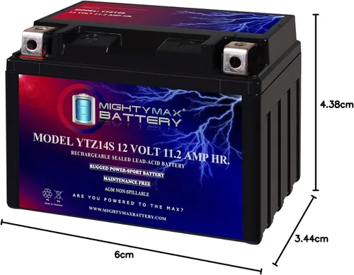 Miniatura 9 de Mighty Max Battery Batería de 12V 11.2Ah para BMW 1200 R1200 GS Adventure 2014-2016