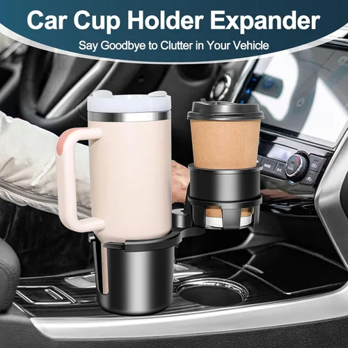 Miniatura 6 de JPart Expansor de portavasos para automóvil, expansor de portavasos con base de extensión ajustable y diseño de rotación de 360°, se adapta a tazas