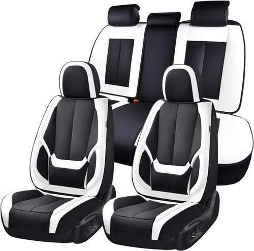 Miniatura 97 de Coverado Juego completo de fundas de asiento de automóvil, fundas de asiento para automóviles, fundas de asiento de coche beige para asientos