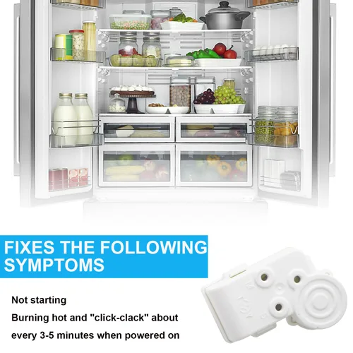 Miniatura 4 de Jingzan Paquete de 2 compresores de refrigerador de 2 pines, relé de arranque PTC, protector de carga para Danby Haier Midea Mini refrigerador