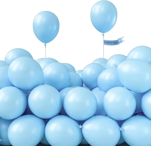 Miniatura 180 de PartyWoo Globos de color azul pizarra, 100 unidades, diferentes tamaños, paquete de 18, 12, 10, 5 pulgadas, azul marino, azul polvoriento, bohemio