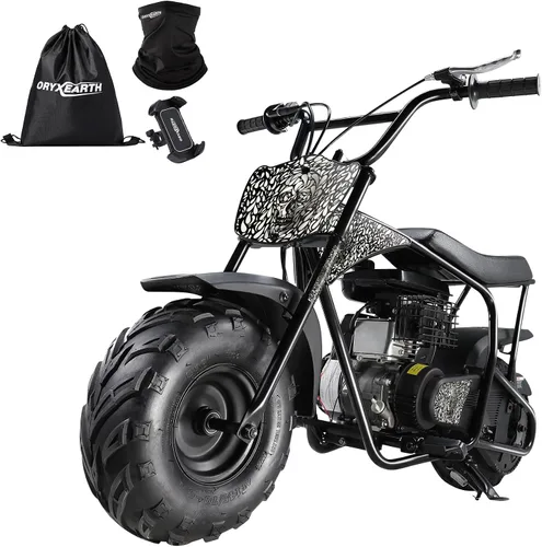 Miniatura 19 de Oryxearth Mini bicicleta para niños, 105 CC de 4 tiempos para niños, a gasolina, con bolsillo todoterreno con aprobación de la EPA, soporta