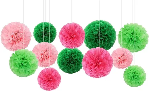 Miniatura 5 de Capesaro Pompones de Papel Dorado y Negro - 10", 12" Decoraciones de Papel Tisú para Decoración Colgante de Fiestas - Juego de 12 Piezas