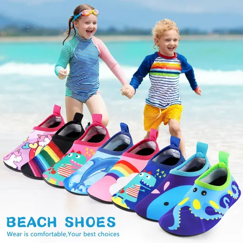 Miniatura 4 de Zapatos de agua para niños al aire libre, secado rápido, calcetines acuáticos para deportes, playa, natación, surf, ligeros, para niños pequeños