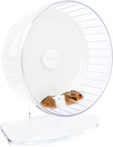Miniatura 12 de Niteangel - Ruedas de ejercicio supersilenciosas para hámster, con soporte ajustable, para ratones, jerbos u otros animales pequeños