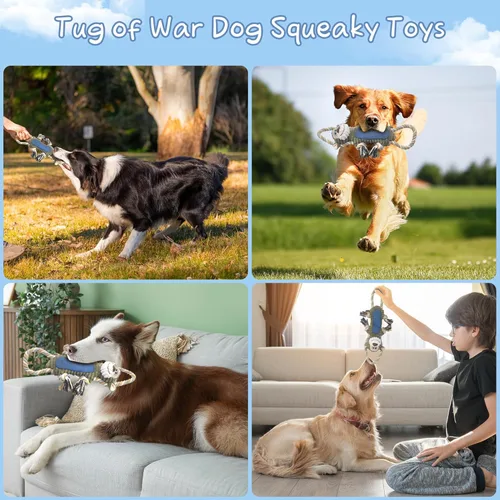 Miniatura 6 de BUYPOW Juguetes para perros grandes – Juguetes chirriantes de felpa para perros medianos y pequeños (paquete de 3 monos y patypus)