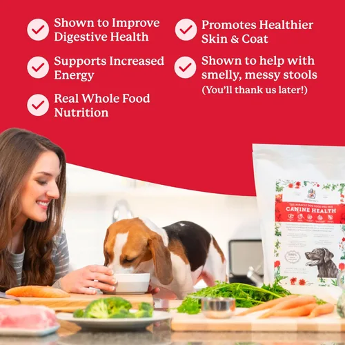 Miniatura 4 de Dr. Harvey's Canine Health Miracle Dog Food, mezcla de base deshidratada de grado humano para perros con granos enteros orgánicos y verduras