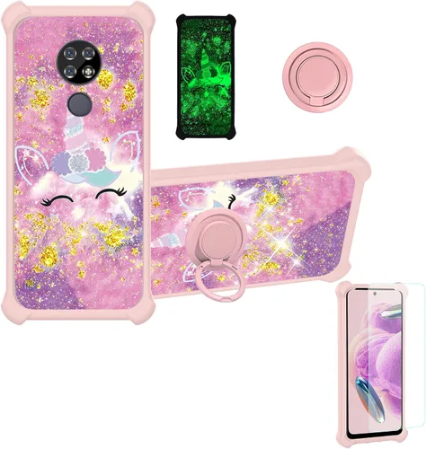 Miniatura 115 de jioeuinly JSF-DJS - Funda compatible con Nothing Phone 2a con protector de pantalla de vidrio templado, policarbonato duro + silicona suave, soporte