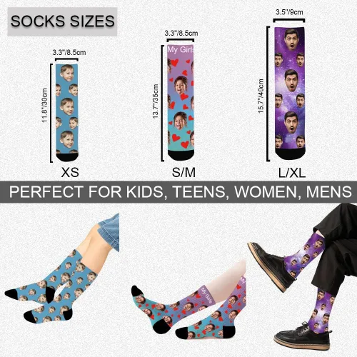 Miniatura 5 de Jecivila Calcetines personalizados con foto, calcetines divertidos personalizados, imprime tu imagen, regalos divertidos personalizados para hombres