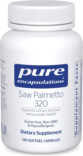 Pure Encapsulations Saw Palmetto 320 - Ácidos grasos y otros nutrientes esenciales para apoyar el metabolismo y la función urinaria - con extracto