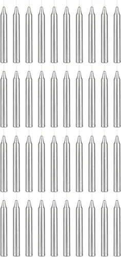 Miniatura 25 de MEGA CANDLES 20 piezas de velas cónicas mini sin perfume amarillas exquisitas, 10 cm de alto x 1 cm de diámetro, Campanas Mágicas, Encantamiento