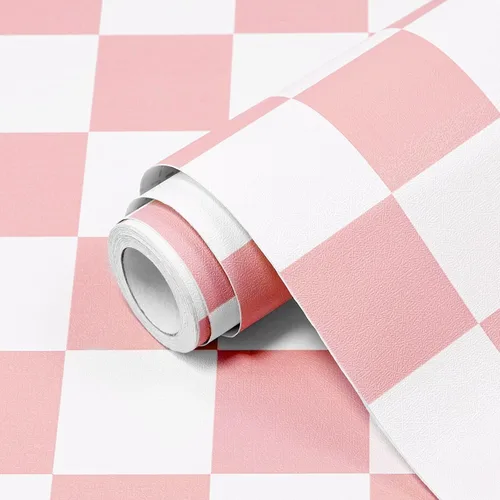 Miniatura 11 de Papel Adhesivo en Contacto Blanco y Negro en Mosaico a Cuadros, Papel Pintado Desmontable y Autoadhesivo en Lattice, Vinilo Impermeable en Rollo
