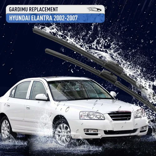Miniatura 2 de Limpiaparabrisas delanteros para Hyundai Elantra 2002-2007, 20" 18" silenciosos y sin rastros, reemplazo de limpiaparabrisas para todo clima