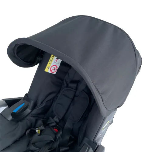 Miniatura 4 de Kits de cambio de cojín de asiento, ropa, sombrilla, toldo para cochecito compatible con asiento de automóvil y cochecito Doona (negro)