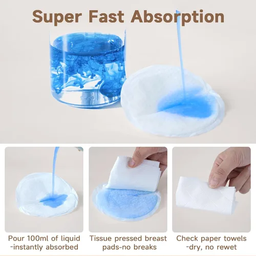 Miniatura 3 de Almohadillas de lactancia desechables ultra absorbentes, almohadillas para el pecho súper suaves y transpirables, hacen que los senos sean ligeros