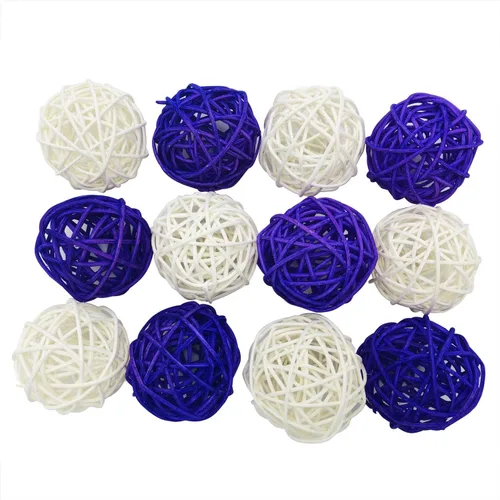 Miniatura 13 de 12 bolas decorativas de mimbre de ratán para manualidades, fiestas, decoración de mesa de boda, baby shower, accesorios de aromaterapia, 2 pulgadas