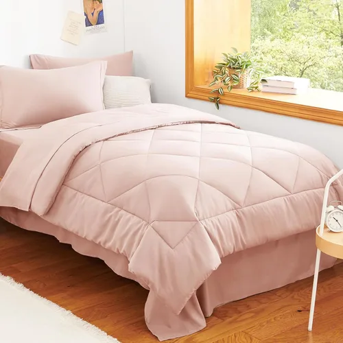 Miniatura 61 de CozyLux - Juego de edredón en una bolsa, para dormitorio universitario, todas las estaciones, edredón, sábanas y fundas para almohada y decorativas