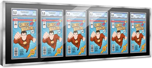 Miniatura 33 de Marco de cómic con paspartú para 8 CGC, CBCS o PGX Graded Comics - Marco de cómic blanco para cómics de 8.125 x 13 pulgadas Marco blanco