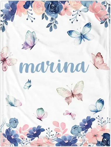 Miniatura 13 de Manta de Bebé Personalizada para Niñas, Manta de Bebé Personalizada con Nombre Súper Suave Mantas con Nombre Personalizado para Niños, Mantas