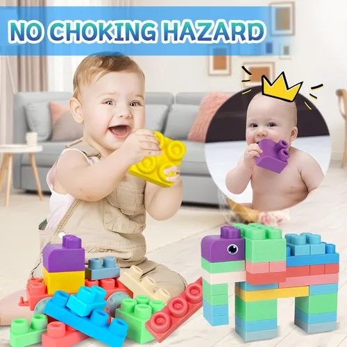 Miniatura 7 de Pelotas sensoriales para bebés, juguetes sensoriales para bebés de 6 a 12 meses para niños pequeños de 1 a 3 años y bloques de goma suave para bebés