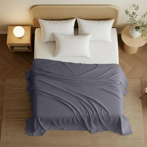 Miniatura 3 de Utopia Bedding Sábanas Planas - Paquete de 6 - Tela de Microfibra Cepillada Suave - Sábana Superior Resistente al Encogimiento y Decoloración - Gris