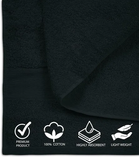 Miniatura 4 de Toallas de baño de lujo 100% algodón, paquete de 2 (35 x 70 pulgadas), súper suaves, de secado rápido y altamente absorbentes, para baño, hogar, spa